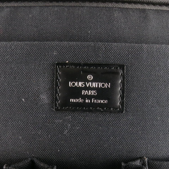 LOUIS VUITTON Black Leather ODESSA ARDOISE Computer Briefcase Bag