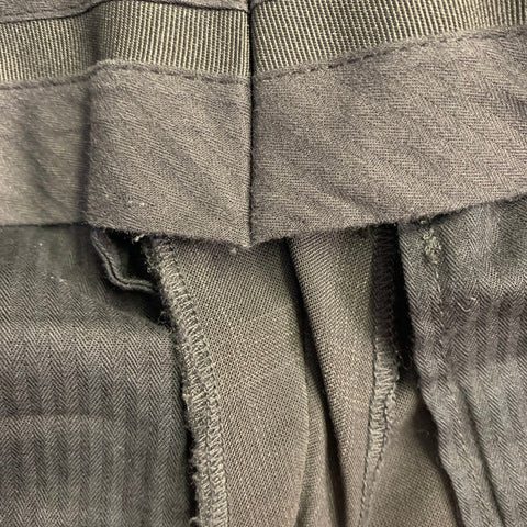 DOLCE & GABBANA Size 32 Black Window Pane Wool Blend Tapered Zip Fly Dress Pants