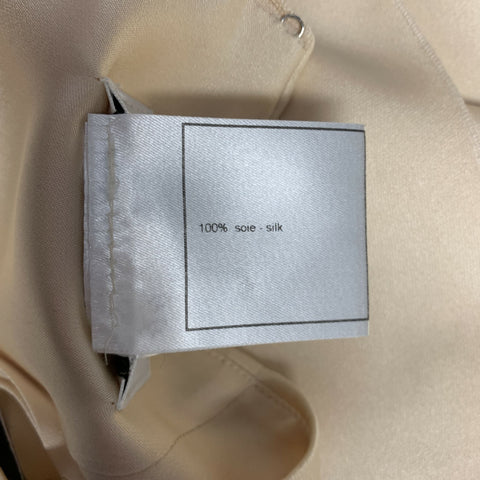 CHANEL Size 4 Beige Silk Layered Below Knee Skirt