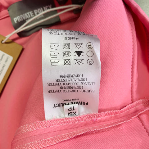 PRIVATE POLICY Size XS Pink Polyester Bubble Cargo Skirt
