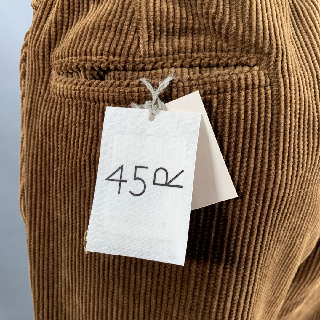 45rpm Size L Brown Corduroy Cotton Elastic Waistband Casual Pants