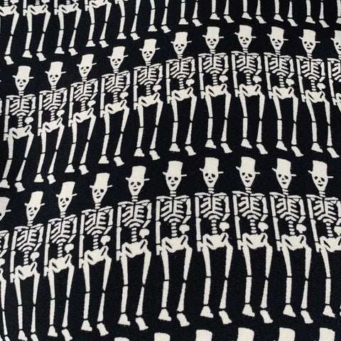 SAINT LAURENT FW16 Size L Black White Skeleton Viscose Button Up Long Sleeve Shirt