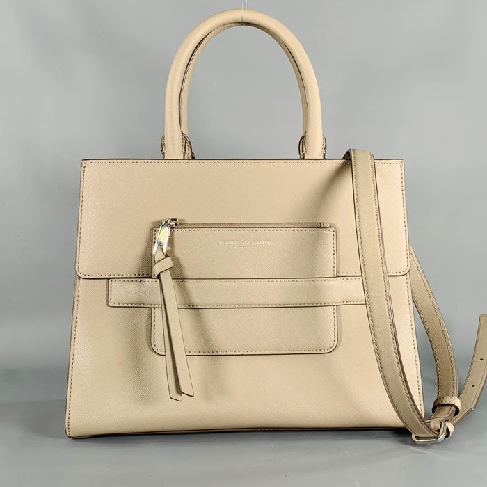 MARC JACOBS Grey Taupe Leather Handbag