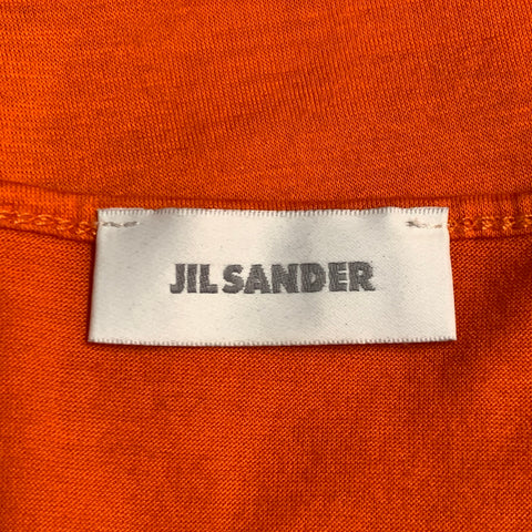 JIL SANDER Size S Orange Rust Jersey Cotton Scoop Neck T-shirt