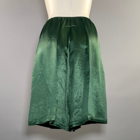 MM6 MAISON MARGIELA Size S Green Acetate Pleated Shorts