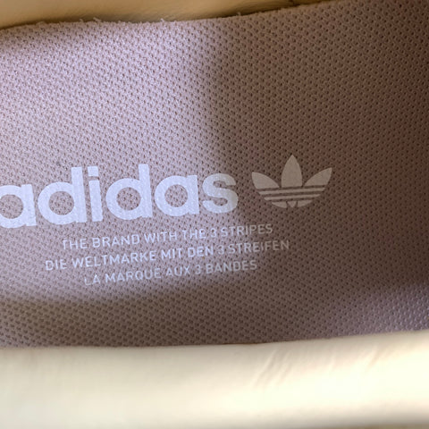 ADIDAS Size 11 Yellow White Brown Stripe Nylon Runner Sneakers