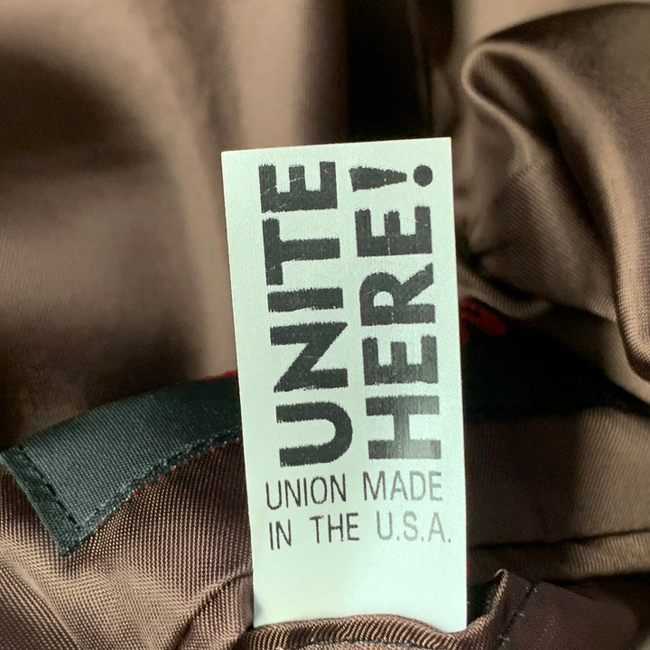 O'CONNELL'S Size 42 Long Brown Beige Herringbone Wool Sport Coat