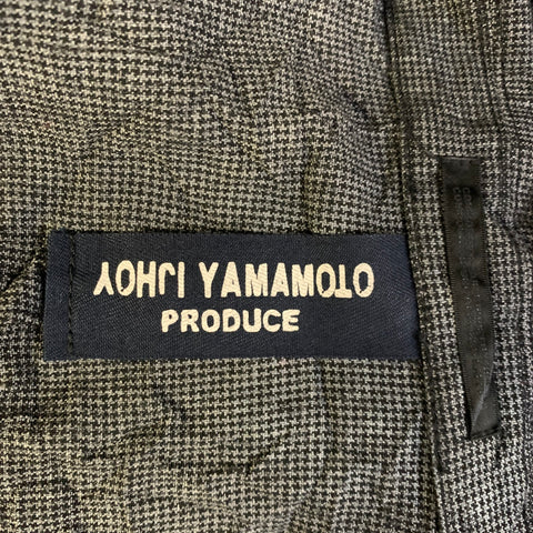 YOHJI YAMAMOTO SS2014 Size M Grey Crinkled Polyester &  Rayon Blazer Jacket