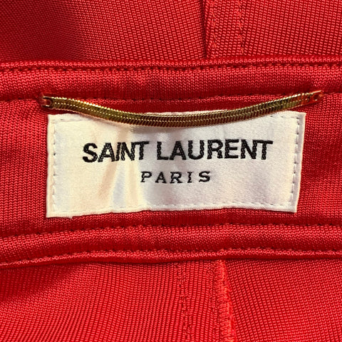 SAINT LAURENT Size 10 Red Viscose Blend Tapered Dress Pants