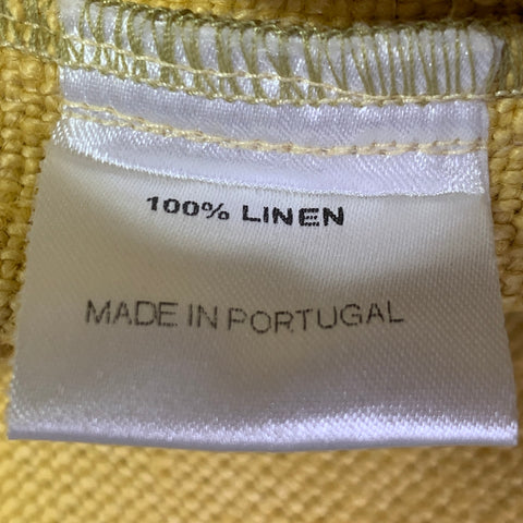 EN PASSANT Size 42 Yellow Linen Button Up Jacket