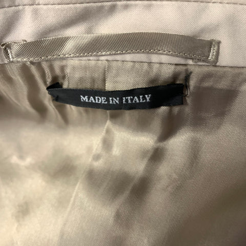 PRADA Chest Size 42 Khaki Cotton  Polyester Notch Lapel 36 29 Suit