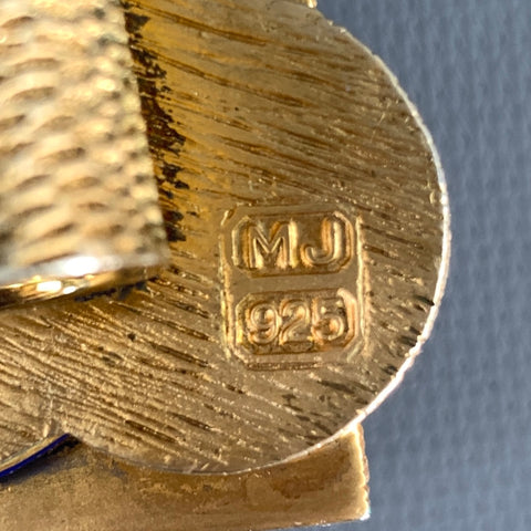 MARC JACOBS Gold Green & Blue Color Block Cocktail Ring