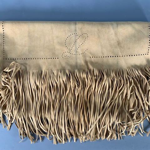 LOEWE Size One Size Camel Suede Calfskin Scarf