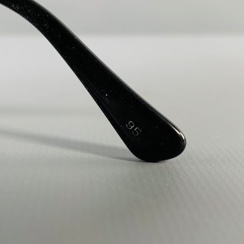 PERSOL Black Silver Acetate Square Sunglasses
