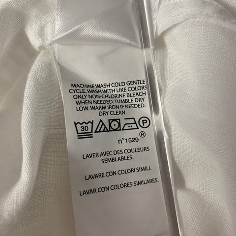 RALPH LAUREN Size XL White Linen Pull On Shirt