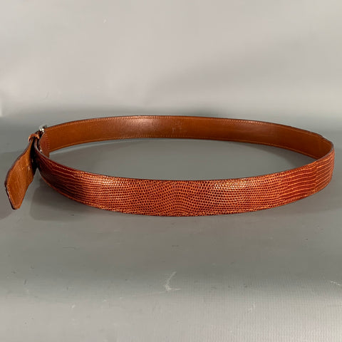 ABAS Size 38 Brown Lizard Belt