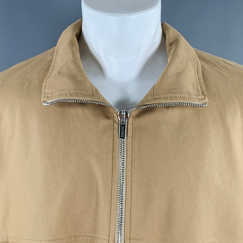 JACQUEMUS Size 40 Khaki Cotton Zip Up Hooded Jacket