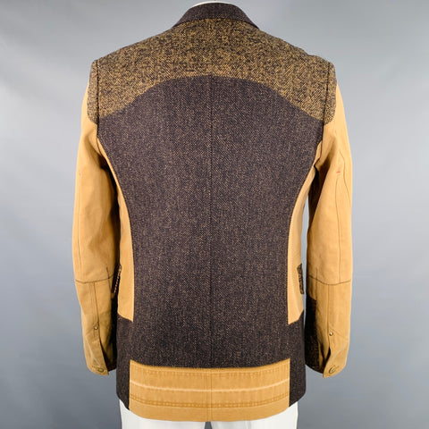 JUNYA WATANABE x CARHARTT 2020 Size L Beige Brown Color Block Cotton Jacket