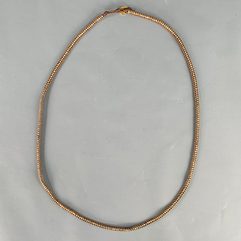 CHAN LUU Brown Gold Woven Metal Leather Convertible Bracelet Necklace