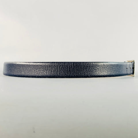 BOSS by HUGO BOSS Size 38 Navy Pebble Grain Cowhide Leather Belt