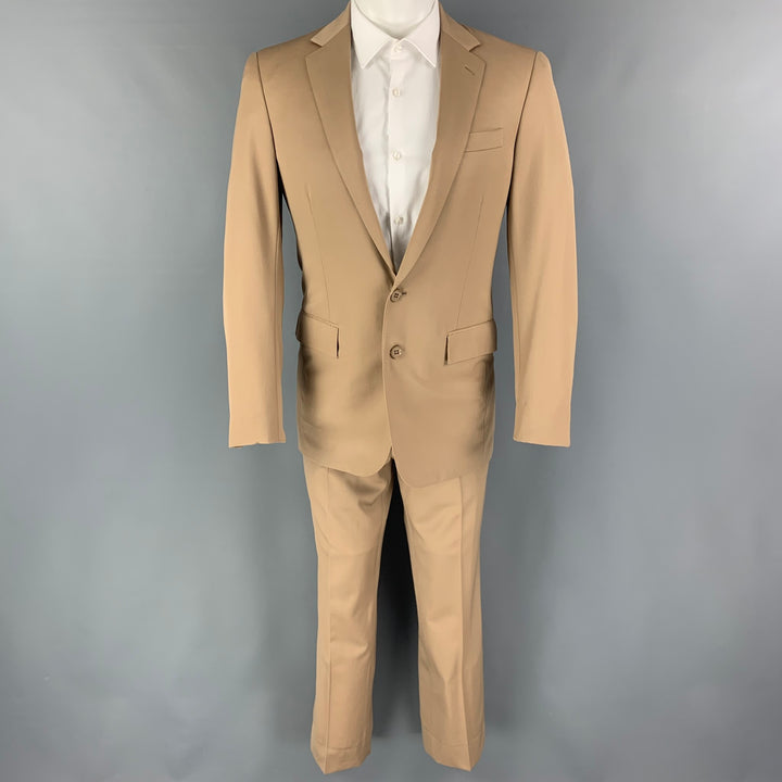 RALPH LAUREN Black Label Size 38 Khaki Wool Notch Lapel Suit