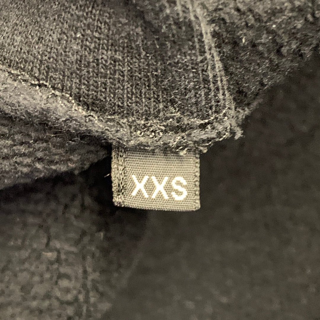 GIVENCHY Size XXS Black Cotton Hooded Zip Up Sweatshirt