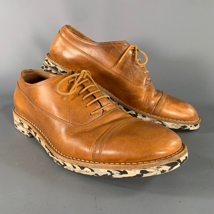 MAISON MARGIELA Size 9 Brown Multi-Color Leather Oxford Lace Up Shoes