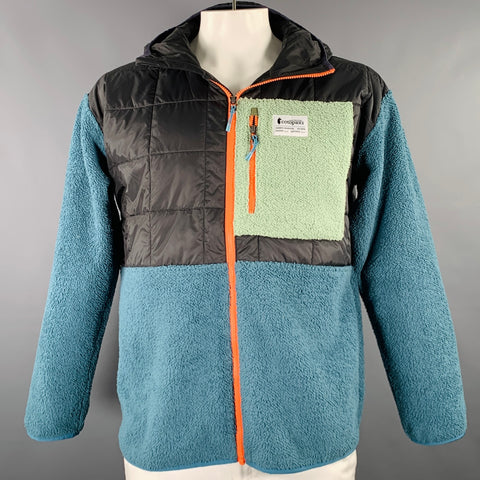 COTOPAXI Size L Blue Black Green Color Block Polyester Jacket