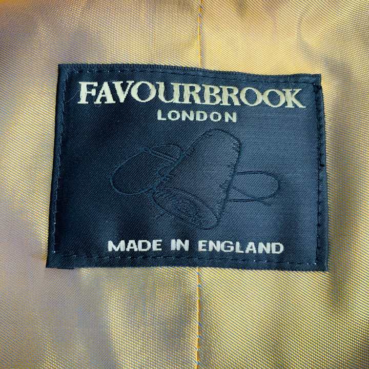 FAVOURBROOK Size 44 Burgundy Gold Embroidered Bees Silk Classic V-Neck Vest