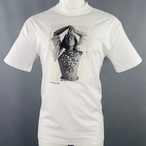 HONEY FUCKING DIJON Size M Willi Ninja White Black Graphic Cotton Crew-Neck T-shirt