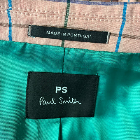PS by PAUL SMITH Chest Size 34 Pink Blue Green Purple Brown Sport Coat