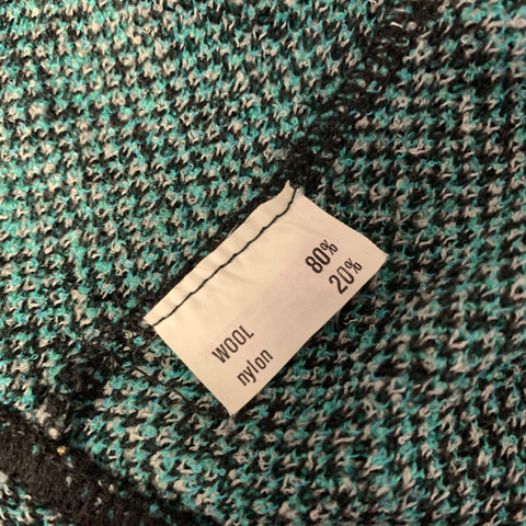 MISSONI Size S Grey Teal Wool Blend Floral Mid Calf Set