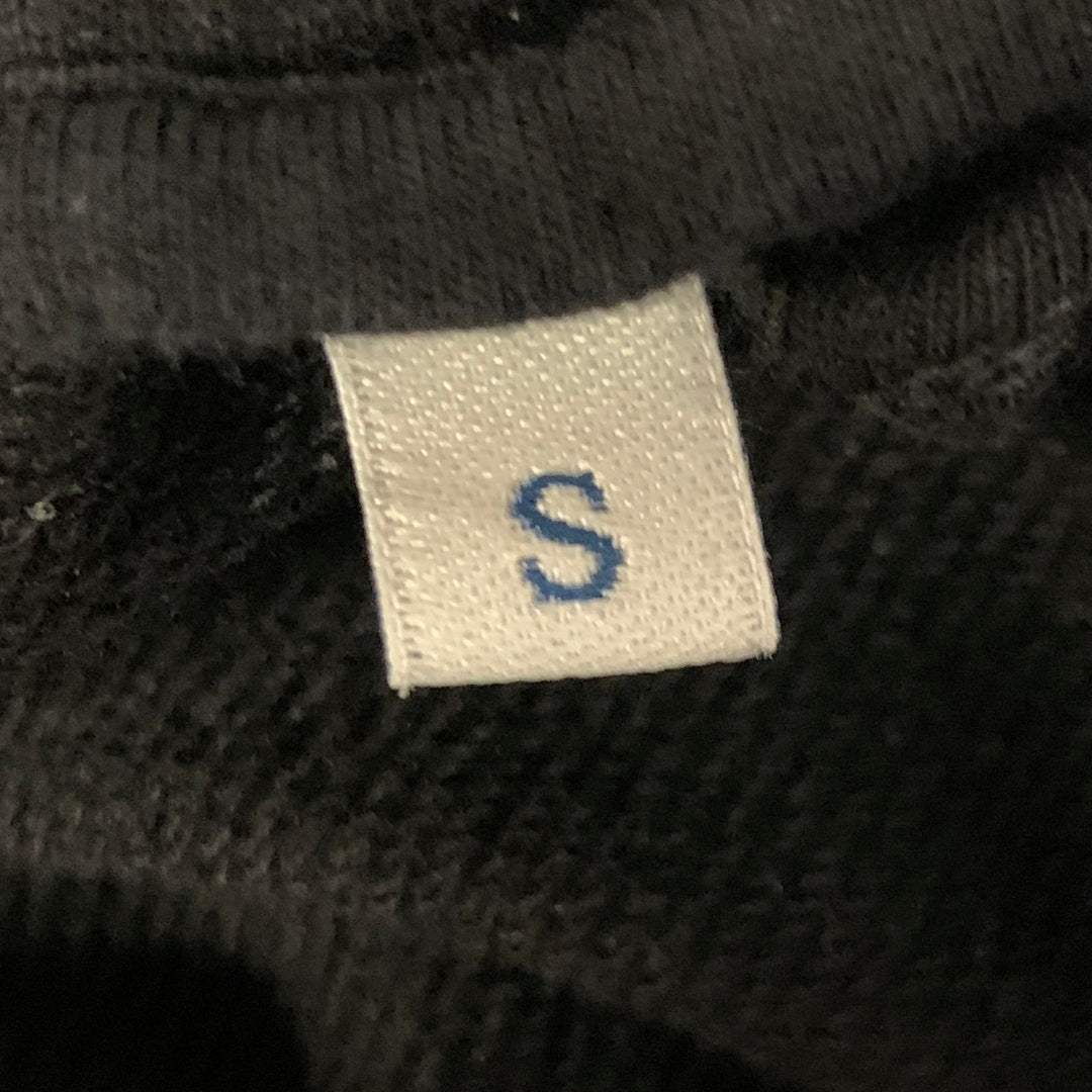 MONCLER Taille S Pantalon décontracté en coton noir à plis nervurés