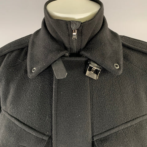 RALPH LAUREN Size S Black Wool Blend Coat Jacket