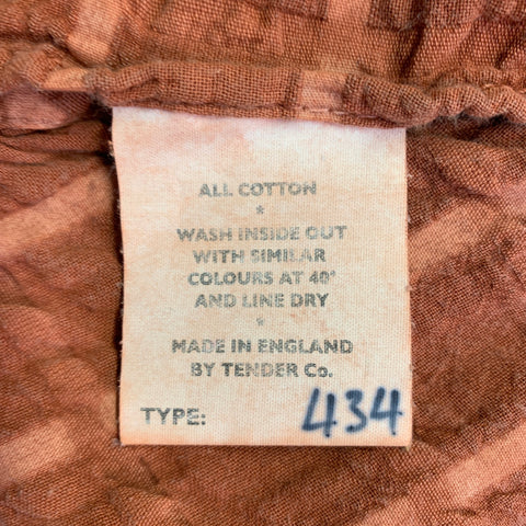 Veste TENDER CO. Taille L Carreaux Brique Coton Poches Plaquées