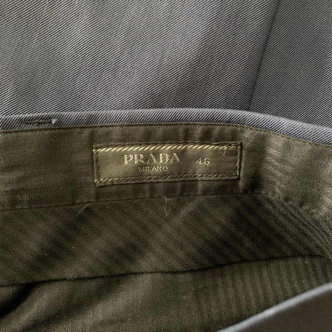 PRADA Size 32 Navy Virgin Wool Blend Pants