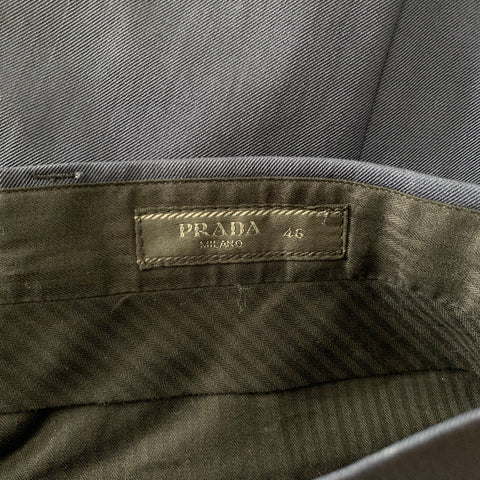 PRADA Size 32 Navy Virgin Wool Blend Pants