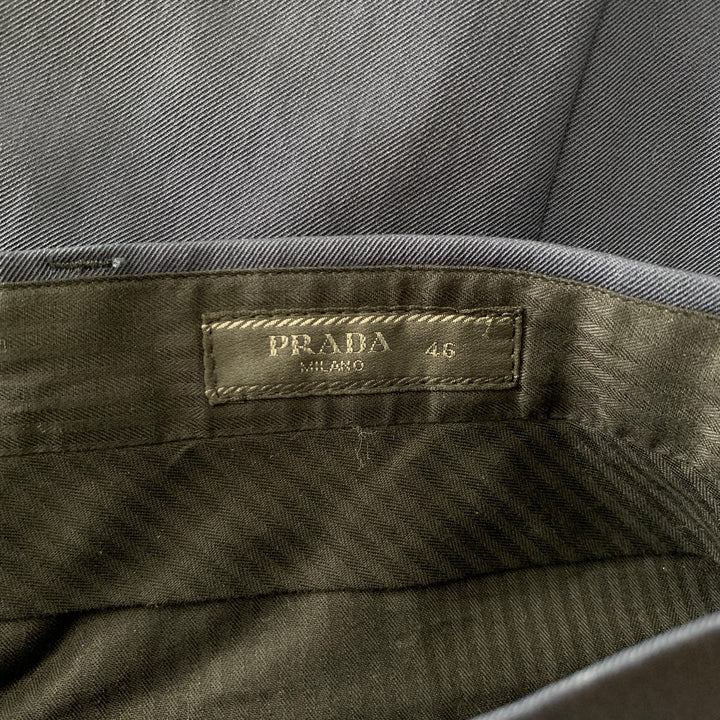 PRADA Size 32 Navy Virgin Wool Blend Pants