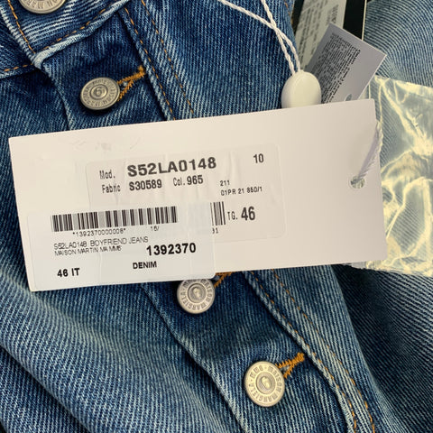 MAISON MARGIELA Size 10 Medium Wash Denim Cotton Jeans
