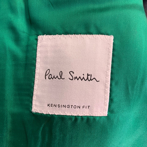 PAUL SMITH Size 36 Kensington Teal Wool Twill Suit