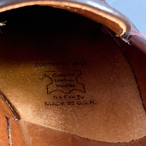 ALDEN Size 6.5 Brown Leather Penny Loafers