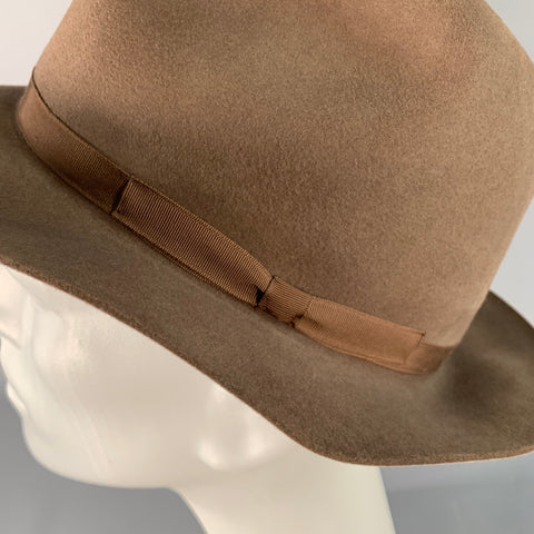 Chapeau Fedora feutre NEIMAN MARCUS, mélange de fourrure marron, taille 7.5, modèle Weekender