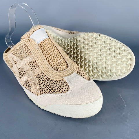 ONITSUKA TIGER Size 11 Mexico 66 Sabot Beige Cream Woven Jute Clog Sandals