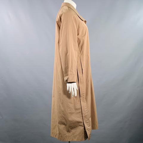 AKRIS Size 10 Beige Polyester Cotton Double Zipper Coat