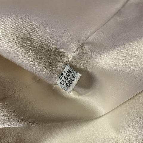 AZADEH Size M Cream Black Silk Blend Coat