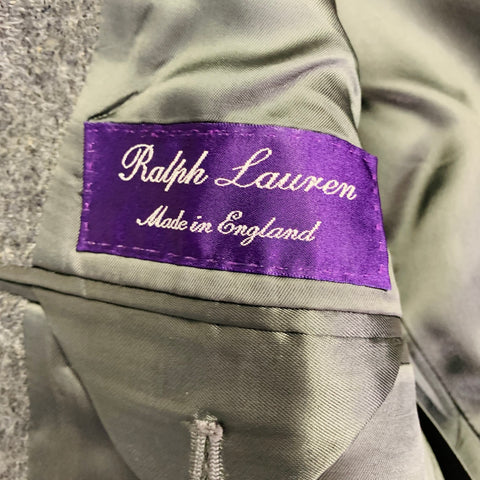 RALPH LAUREN Size 38 Regular Grey Black Heather Notch Lapel Sport Coat