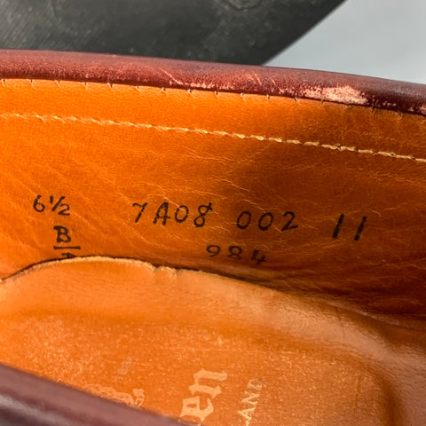 ALDEN Size 6.5 Brown Leather Penny Loafers