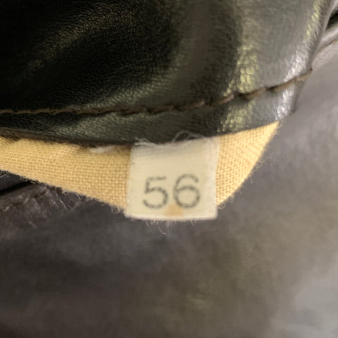 HARVEY LOGAN Size XXL Black Leather Double Breasted Coat