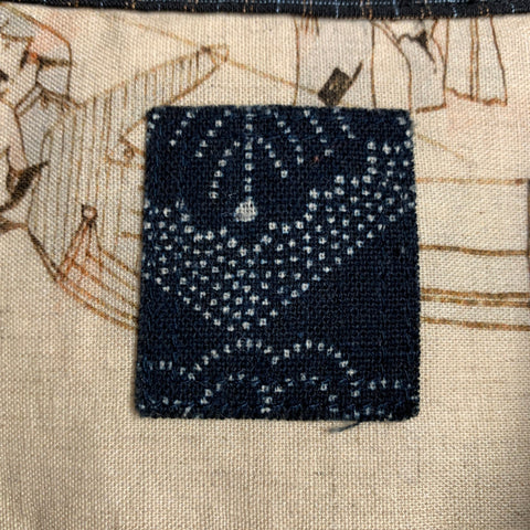 VISVIM Size L Wallis Down Black Brown Blue Window Pane Wool Linen Oversized Short Sleeve Shirt