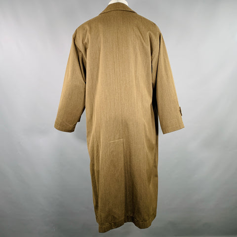 LUCIANO BARBERA Size 36 Brown Heather Wool Hidden Buttons Coat